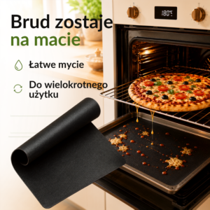 Pieko - pieczenie bez uciążliwego szorowania - mata wielokrotnego użytku 40x33cm - 3 sztuki